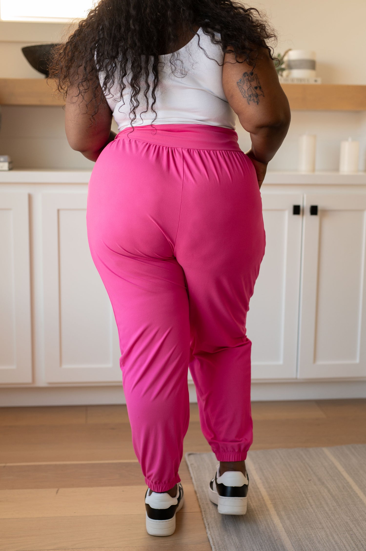 The Motive Slouch Jogger in Hot Pink Bottoms   