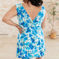 The Suns Been Quite Kind V-Neck Dress in Blue Womens Dresses   