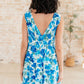 The Suns Been Quite Kind V-Neck Dress in Blue Womens Dresses   