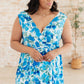 The Suns Been Quite Kind V-Neck Dress in Blue Womens Dresses   