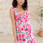 The Suns Been Quite Kind V-Neck Dress in Pink Womens Dresses   