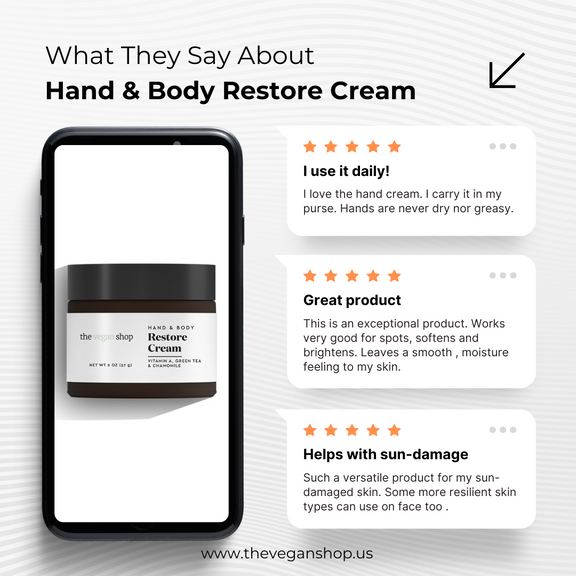 Hand & Body Restore Cream - The Vegan Shop Natural Beauty   