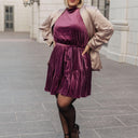 Tied In A Bow Velvet Dress