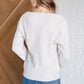 Told You So Ribbed Knit V Neck Sweater in Oatmeal Tops   