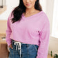 Totally Verified Long Sleeve V-Neck Top Tops   