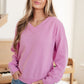 Totally Verified Long Sleeve V-Neck Top Tops   