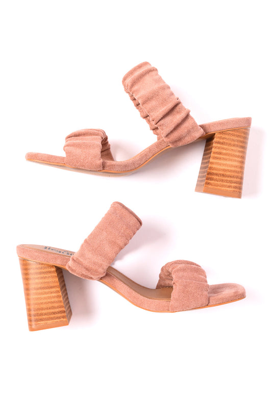 Tropic Like it's Hot Heels in Blush Suede womens Shoes   