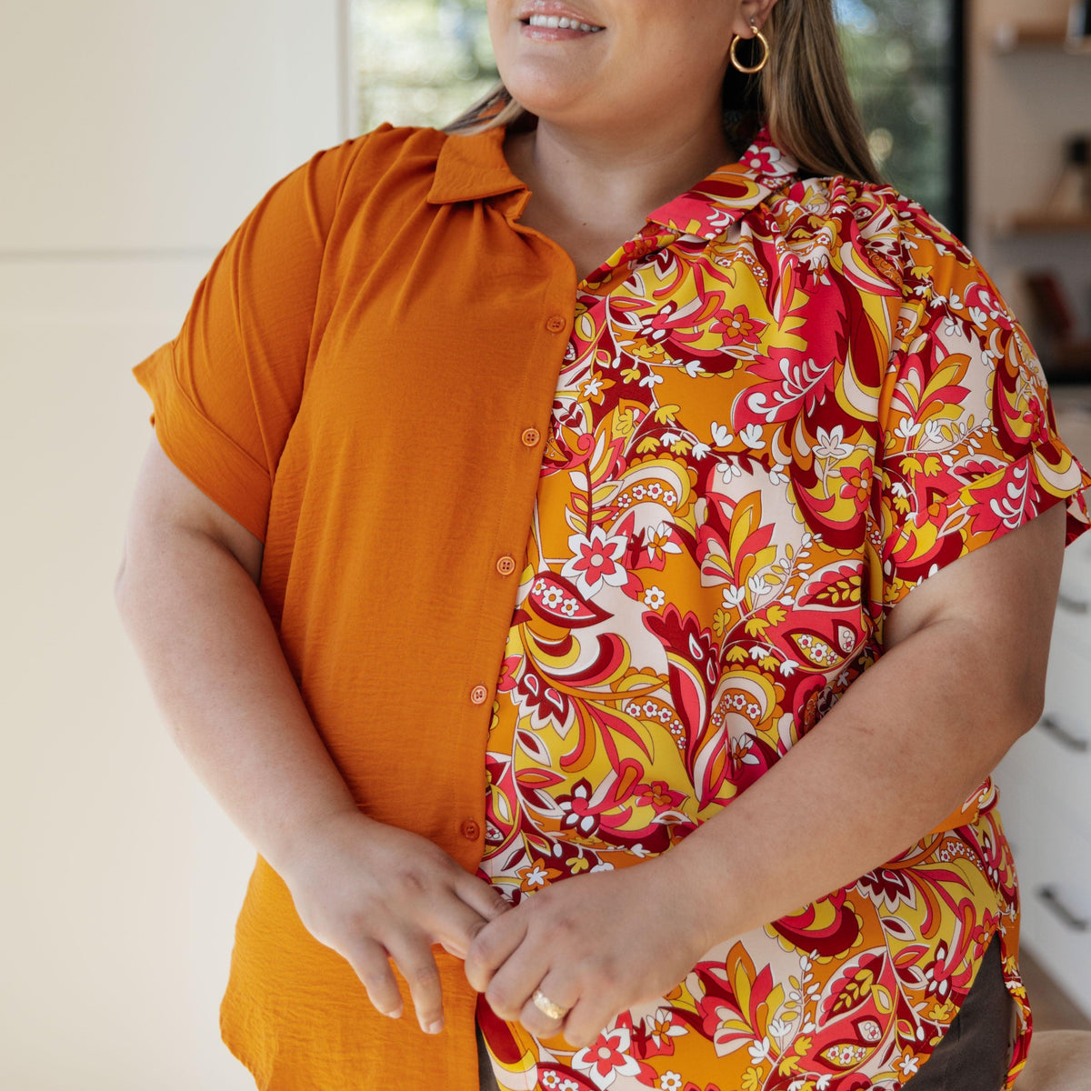 Two Sides To The Story Blouse - Three Mad Hatters Mercantile 