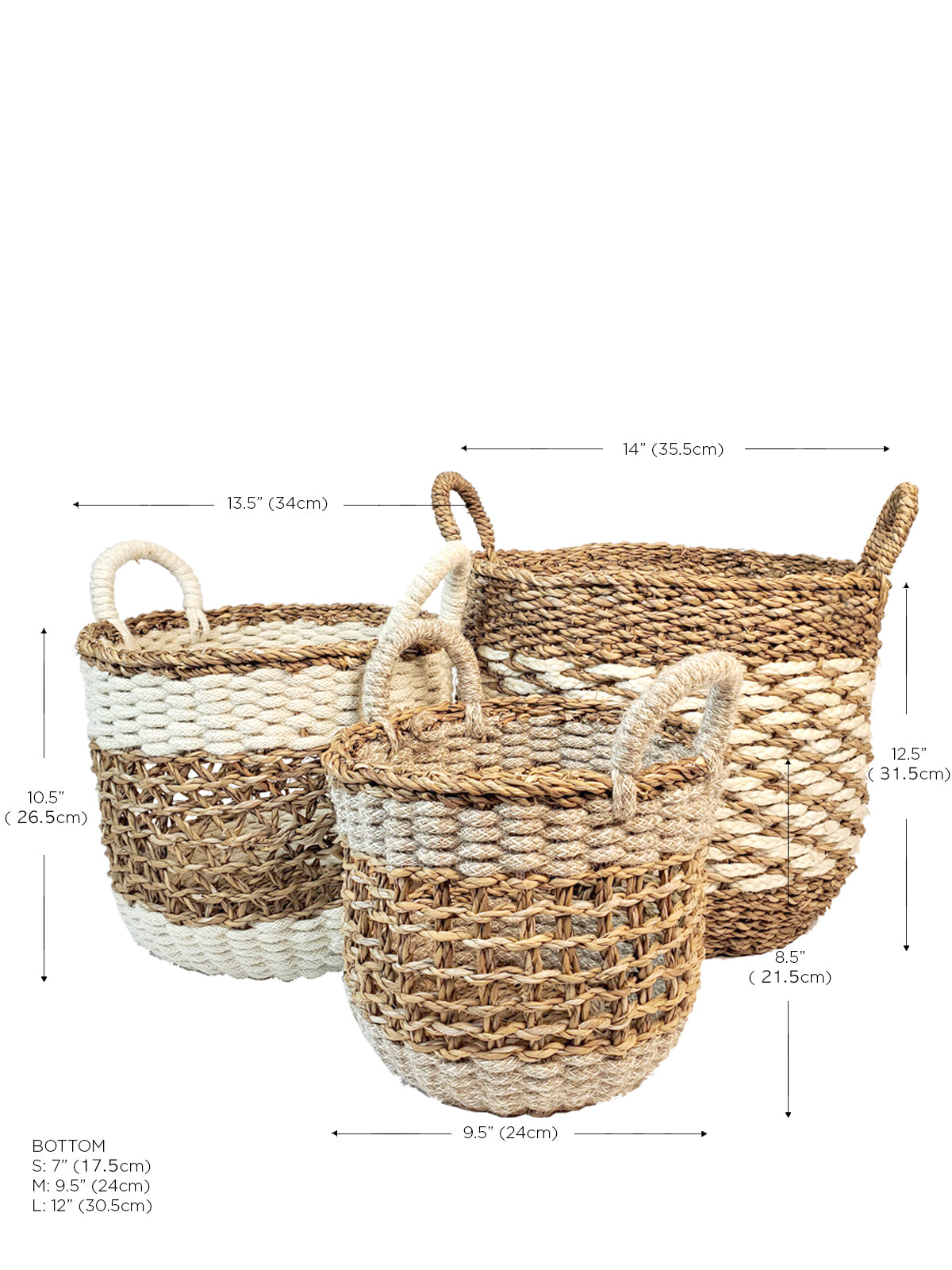 Ula Mesh Basket - Natural Basket with Handle   