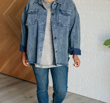 Unbothered Mineral Wash Top in Grey