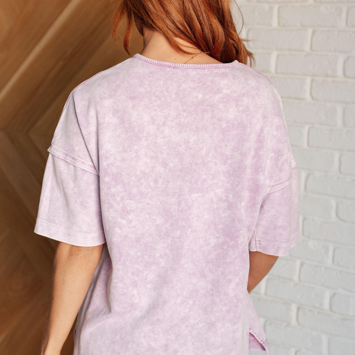 Unbothered Mineral Wash Top in Orchid Petal - Three Mad Hatters Mercantile 