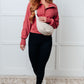 Under Her Spell Half Zip Pullover in Mauve Tops