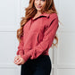 Under Her Spell Half Zip Pullover in Mauve Tops