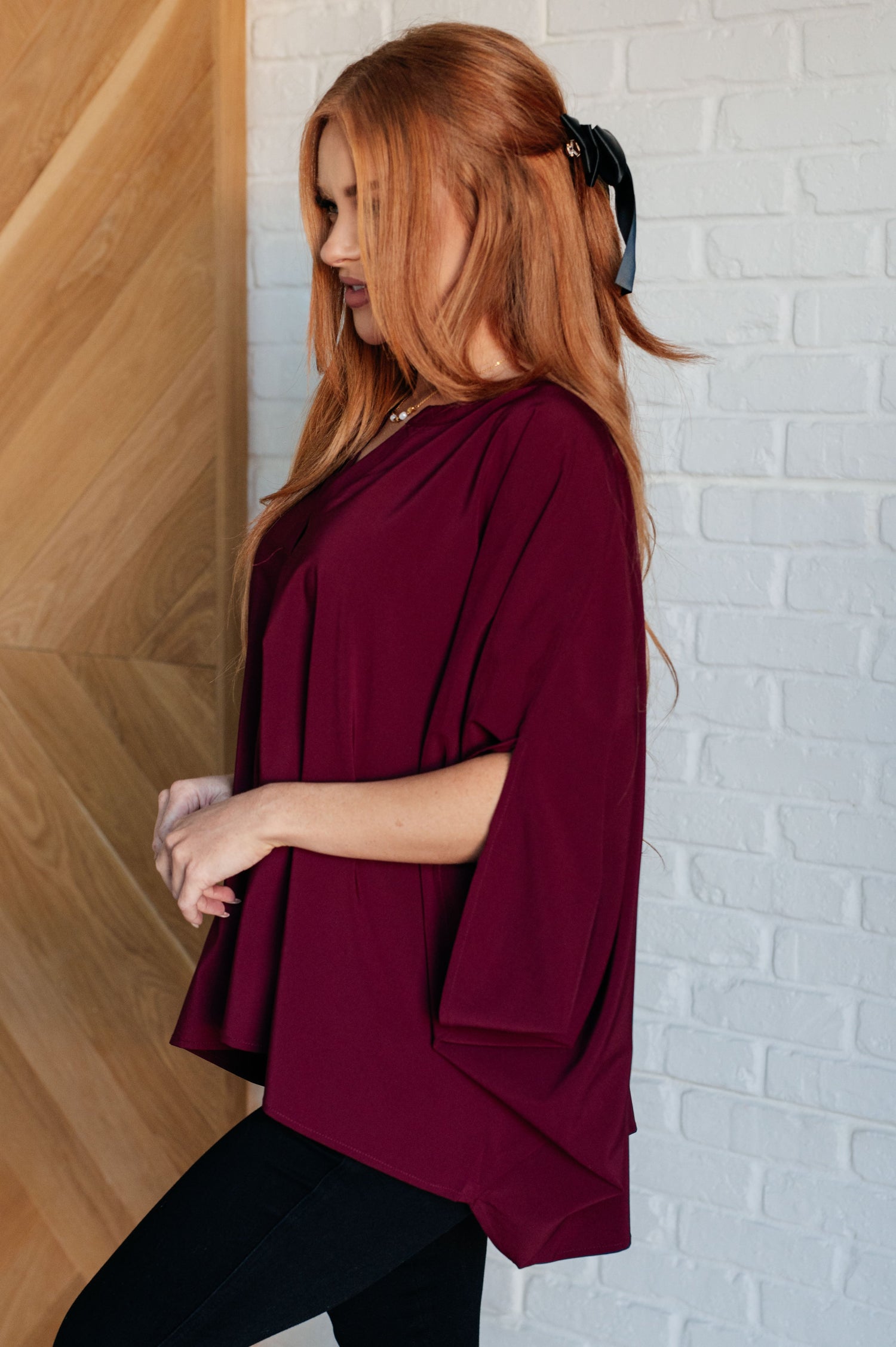 Universal Philosophy Blouse in Wine Blouses