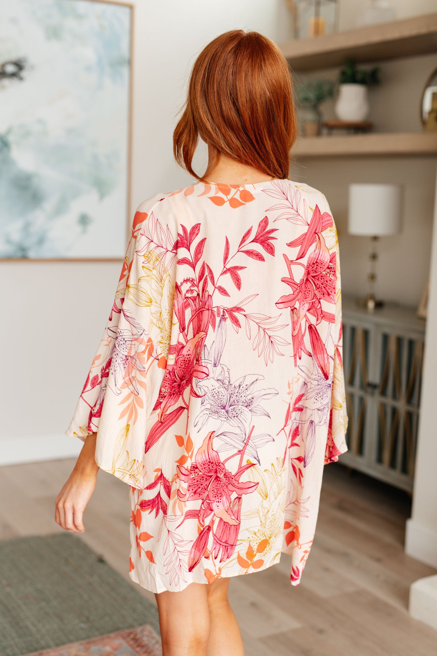 Vacay Season Bell Sleeve Kimono Womens Kimono   