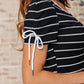 Vaguely Speaking Striped Top Womens Tops   