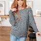 Warm Thoughts Ribbed Top in Charcoal Tops   