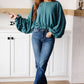 Winging It Ruffle Detail Top in Teal Tops   