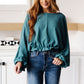 Winging It Ruffle Detail Top in Teal Tops   