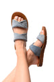 With a Twist Sandal in Denim womens Shoes   