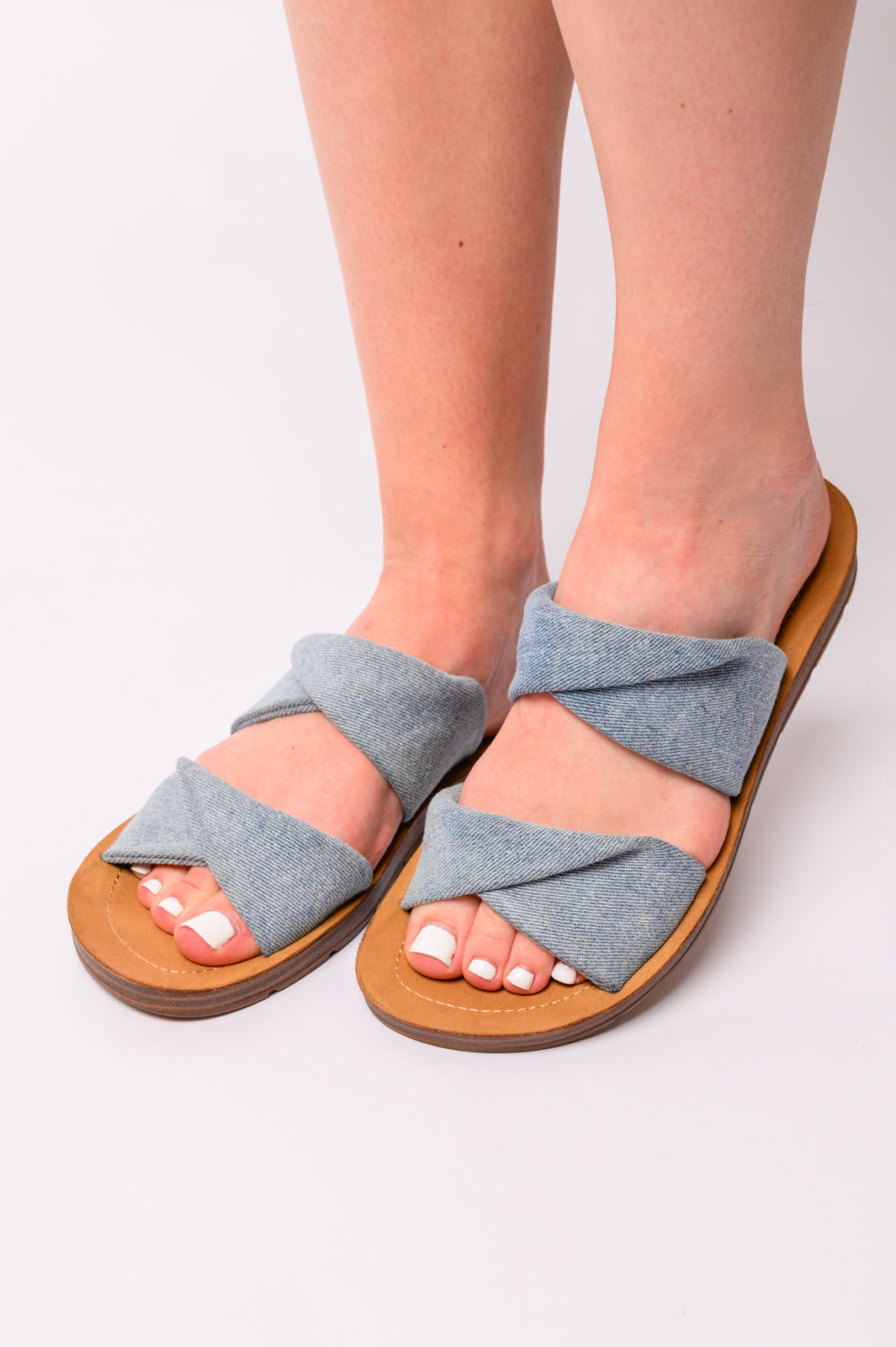 With a Twist Sandal in Denim womens Shoes   