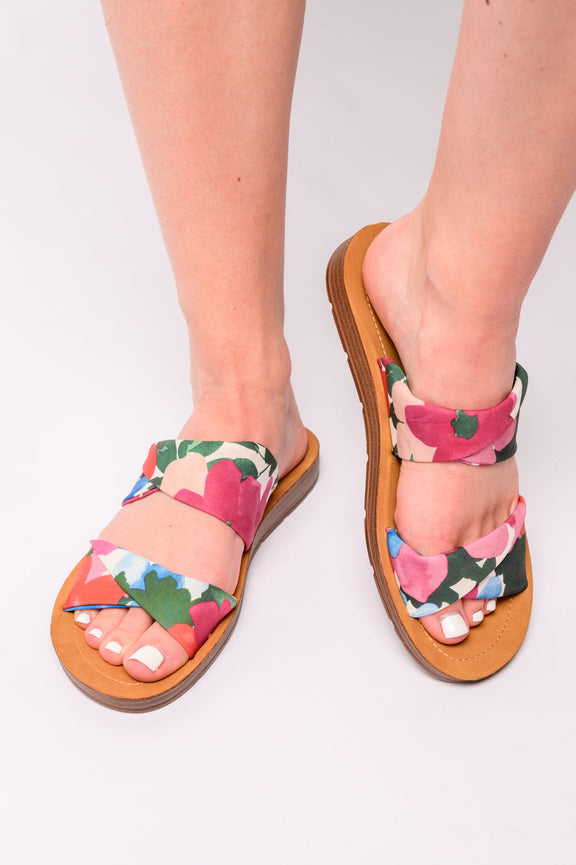 With a Twist Sandal in Flowers womens Shoes   