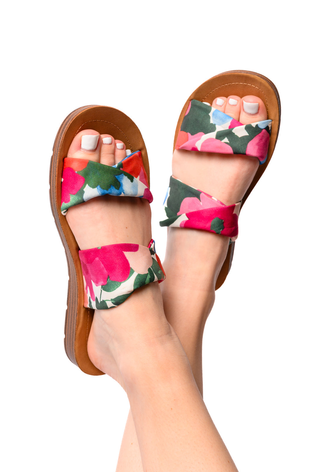 With a Twist Sandal in Flowers womens Shoes   