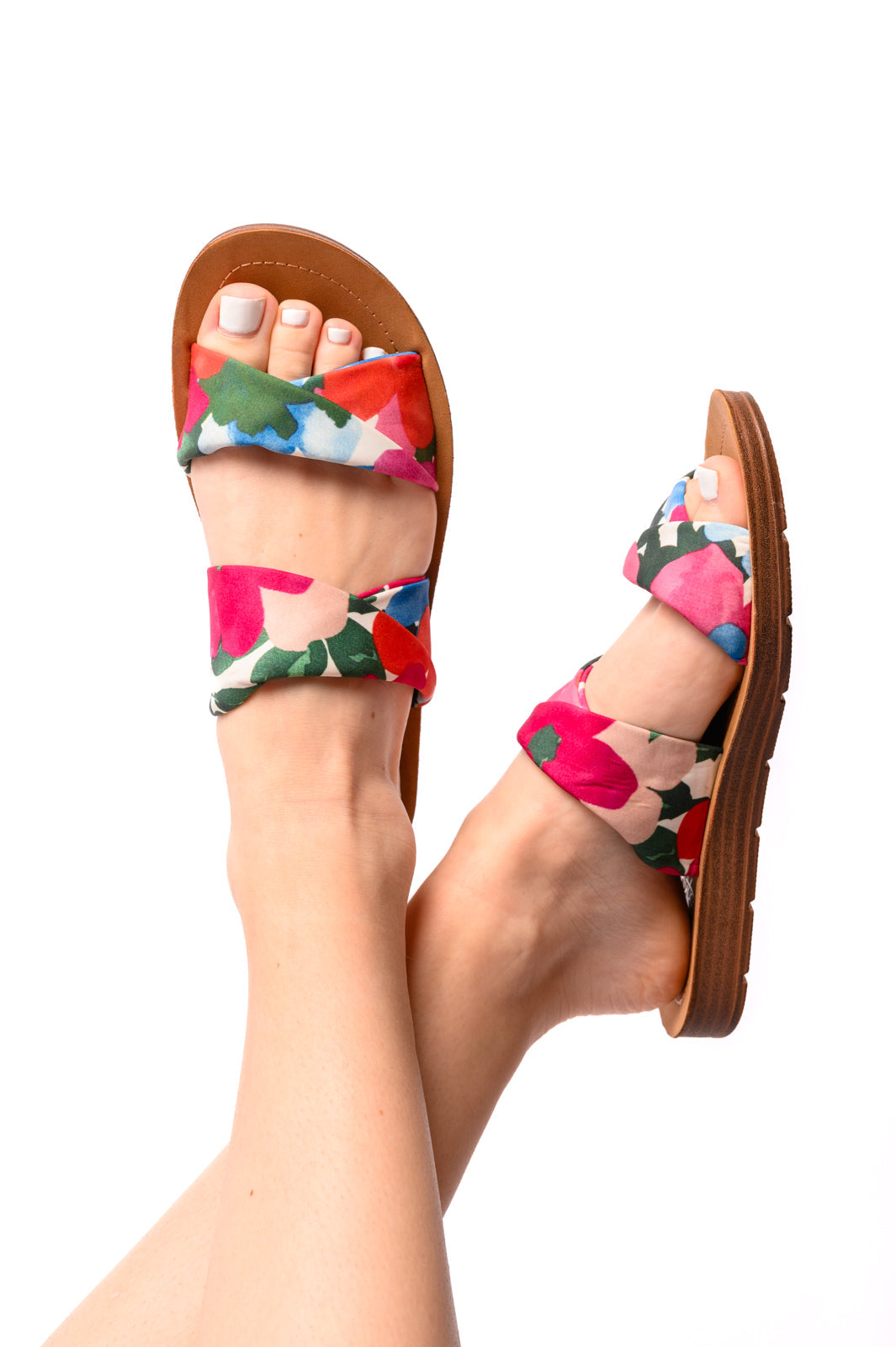 With a Twist Sandal in Flowers womens Shoes   