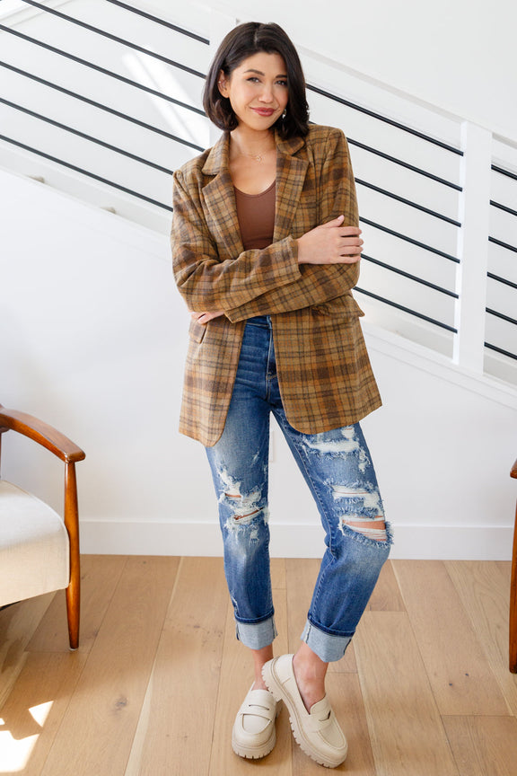 World Class Plaid Blazer Layers   