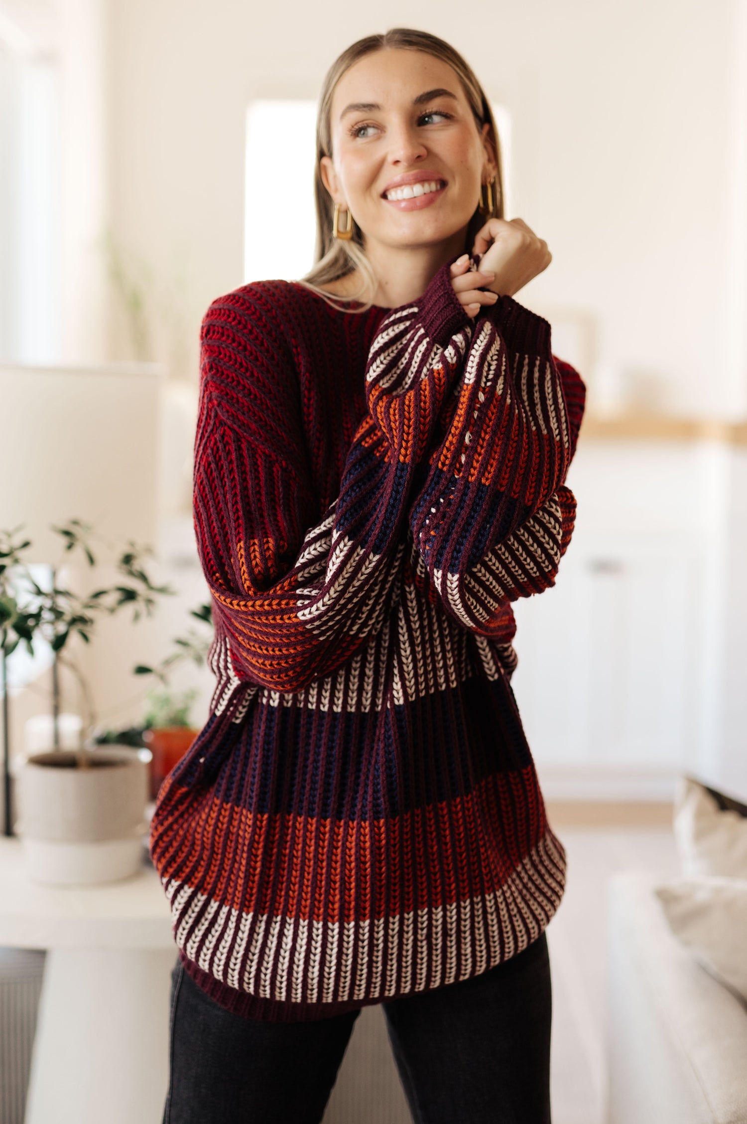 World of Wonder Striped Sweater Tops   