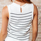 Yacht Life Striped Knit Tank Womens Tank Tops   