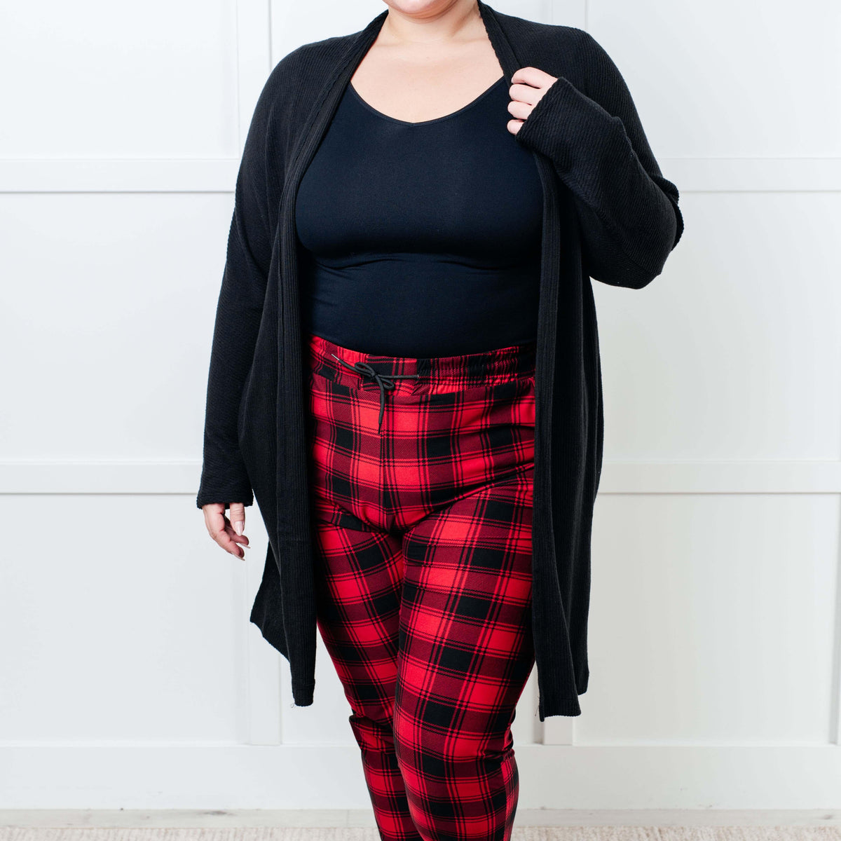 Your New Favorite Joggers in Red Plaid - Three Mad Hatters Mercantile 
