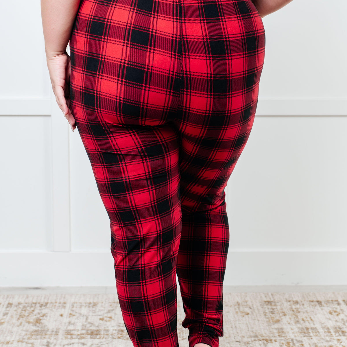 Your New Favorite Joggers in Red Plaid - Three Mad Hatters Mercantile 