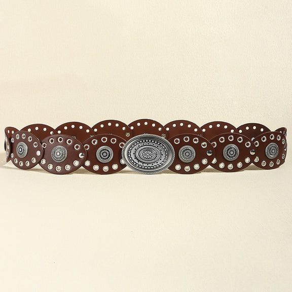 The Matteson Oval Concho Belt Womens Belt   