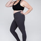 Plus Size V Waist Full Length Leggings Leggings   