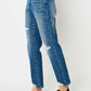 Judy Blue Distressed Slim Jeans Womens Jeans   