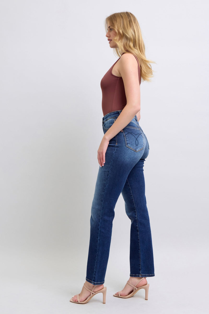 Judy Blue Washed Straight Leg Jeans with Pockets Womens Jeans