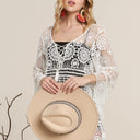 ADORA Front Lace Up Crochet Top