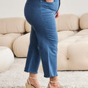 RFM Crop Chloe Tummy Control High Waist Raw Hem Jeans