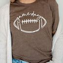 Cursive Football Game Day Graphic Tee