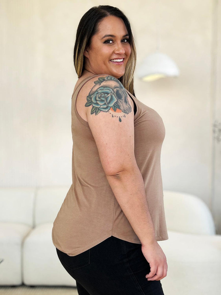 Basic Bae Full Size Round Neck Tank - Three Mad Hatters Mercantile 