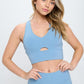 Two Piece Activewear Set with Cut-Out Detail Activewear Set Blue S 