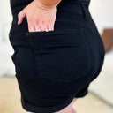 Judy Blue Full Size High Waist Tummy Control Cuffed Denim Shorts