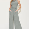 Basic Bae Ribbed Tank and Wide Leg Pants Set