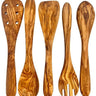 Mediterranean Olive Wood Kitchen Servers Set