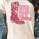 Howdy Honey XOXO Boots Valentines Graphic Tee