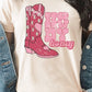 Howdy Honey XOXO Boots Valentines Graphic Tee Womens Graphic T-shirt Cream S 