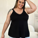 Basic Bae Lace Detail V-Neck Cutout Cami