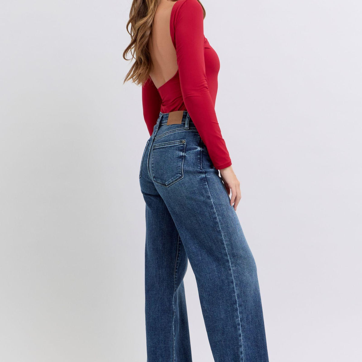 Judy Blue Raw Hem Mid Rise Jeans - Three Mad Hatters Mercantile 
