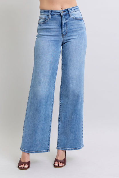 Judy Blue Wide Leg Jeans with Pockets Womens Jeans Medium 0(24)